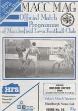 Macclesfield Town v Boston United 23-Feb-1991