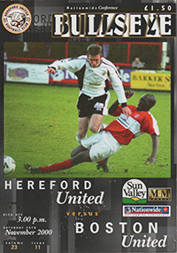 Hereford United v Boston United 25-Nov-2000