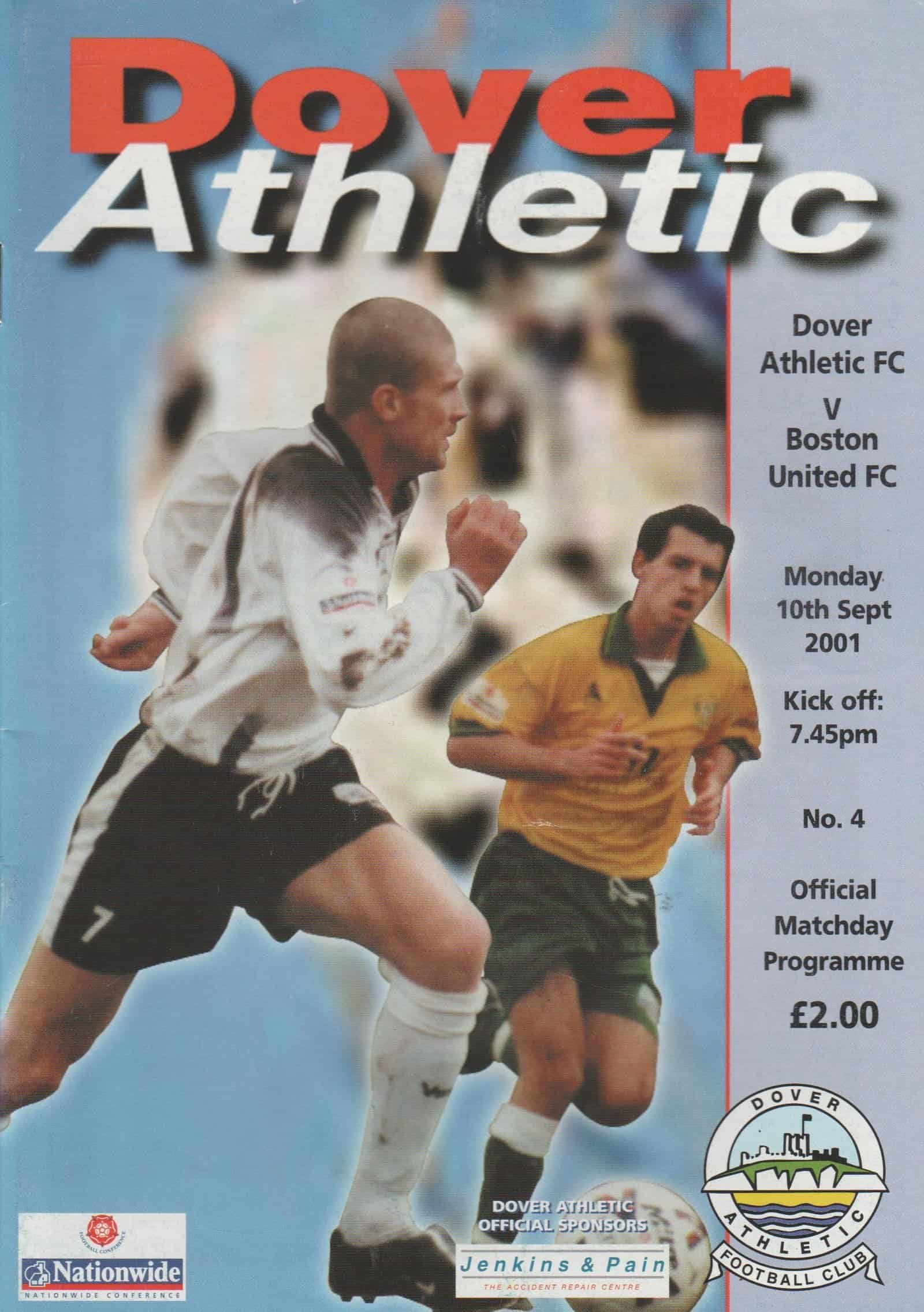 Dover Athletic v Boston United 10-Sep-2001