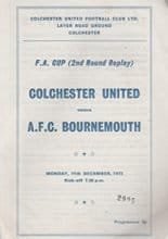 Colchester United v AFC Bournemouth 11-Dec-1972