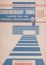 Shrewsbury Town v AFC Bournemouth 15-Oct-1971