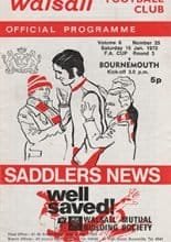 Walsall v AFC Bournemouth 15-Jan-1972