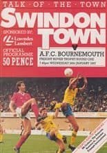 Swindon Town v AFC Bournemouth 28-Jan-1987