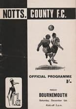 Notts County v Bournemouth and Boscombe Athletic 05-Dec-1970