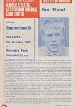 Oldham Athletic v Bournemouth and Boscombe Athletic 09-Nov-1968
