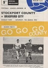 Stockport County v Bradford City 14-Mar-1970