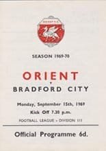 Leyton Orient v Bradford City 15-Sep-1969