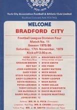 York City v Bradford City 17-Nov-1979