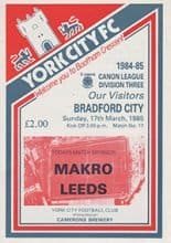 York City v Bradford City 17-Mar-1985