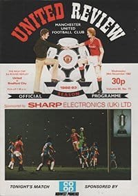 Manchester United v Bradford City 24-Nov-1982