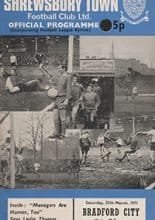 Shrewsbury Town v Bradford City 27-Mar-1971