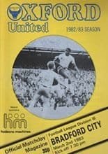 Oxford United v Bradford City 02-Mar-1983