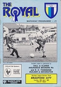 Reading v Bradford City 30-Apr-1991