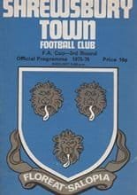Shrewsbury Town v Bradford City 03-Jan-1976