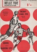 Doncaster Rovers v Bradford City 03-Mar-1970