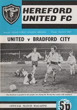 Hereford United v Bradford City 06-Jan-1973