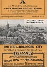 Oxford United v Bradford City 06-Feb-1965