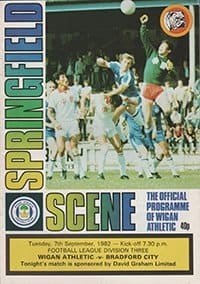 Wigan Athletic v Bradford City 07-Sep-1982