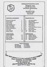 Sheffield Wednesday Reserves v Bradford City Reserves 07-Oct-2008