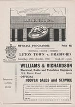 Luton Town v Bradford PA 29-Oct-1966