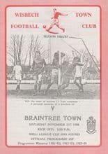 Wisbech Town v Braintree Town 01-Nov-1986