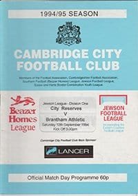 Cambridge City Reserves v Brantham Athletic 10-Sep-1994