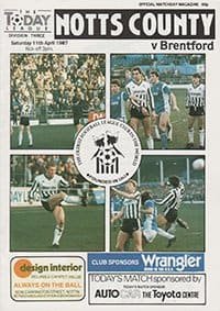 Notts County v Brentford 11-Apr-1987