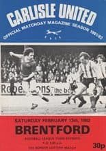 Carlisle United v Brentford 13-Feb-1982