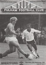 Fulham v Brentford 13-Sep-1986