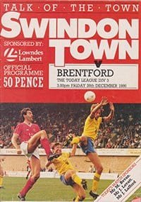Swindon Town v Brentford 26-Dec-1986