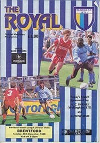 Reading v Brentford 26-Dec-1989