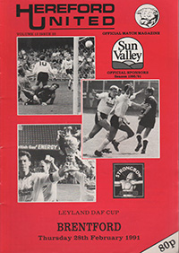 Hereford United v Brentford 28-Feb-1991