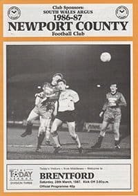 Newport County v Brentford 28-Mar-1987