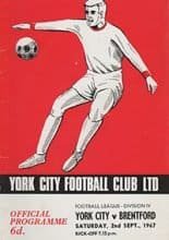 York City v Brentford 02-Sep-1967