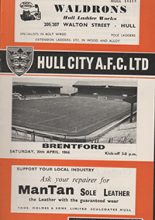 Hull City v Brentford 30-Apr-1966