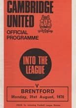 Cambridge United v Brentford 31-Aug-1970