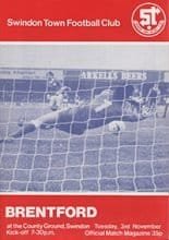 Swindon Town v Brentford 03-Nov-1981