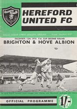 Hereford United v Brighton & Hove Albion 12-Dec-1970