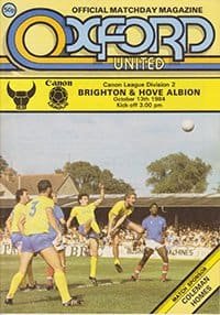 Oxford United v Brighton and Hove Albion 13-Oct-1984