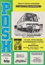 Peterborough United v Brighton and Hove Albion 15-Feb-1986