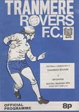 Tranmere Rovers v Brighton and Hove Albion 25-Sep-1976