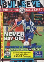 Hereford United v Brighton and Hove Albion 03-May-1997