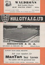 Hull City v Brighton and Hove Albion 05-Feb-1966