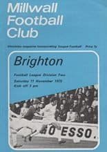 Millwall v Brighton and Hove Albion 11-Nov-1972