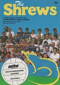 Shrewsbury Town v Brighton & Hove Albion 14-Apr-1984