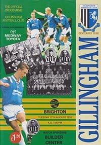 Gillingham v Brighton and Hove Albion 17-Aug-1993