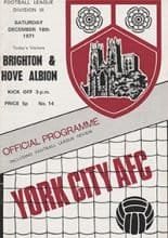 York City v Brighton and Hove Albion 18-Dec-1971