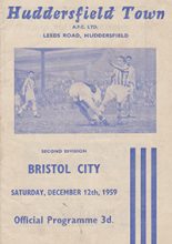 Huddersfield Town v Bristol City 12-Dec-1959