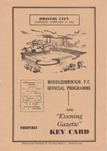 Middlesbrough v Bristol City 13-Feb-1960