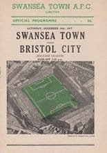 Swansea Town v Bristol City 14-Dec-1957